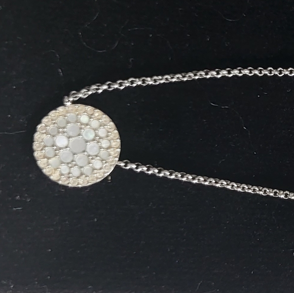 FOSSIL 18in multi color sterling silver necklace - Picture 2 of 3